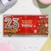 Mini-postcard "February 23" Glitter, Red Background, 8.5x8.5 cm