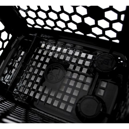 Plastic-plastic basket 80l, C1 plastic handle, black color, green handle-4