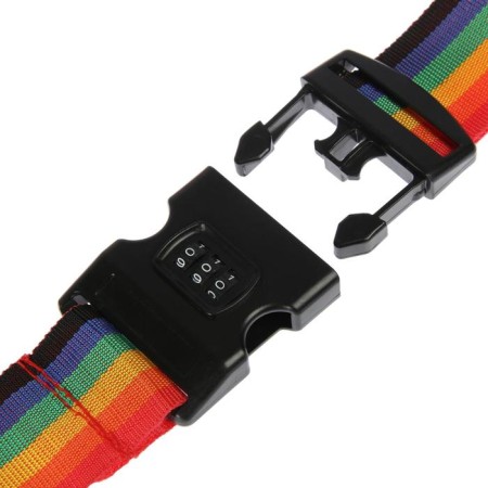 A belt for a suitcase or bags with a code lock of tundra, mix-8