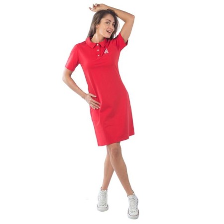 Dress-field female, size 46, red color-1