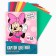 Cardboard color, A4, 8 sheets, 8 colors, non -unilateral, in a folder, 220 g/m², Minnie Mouse