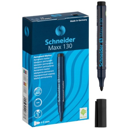 Permanent marker 3.0 mm, Schneider Maxx "130", bullet, black