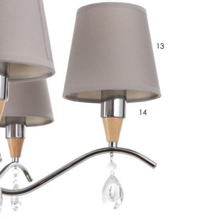 Brussels chandelier 5x60W e14 chrome 58x58x85 cm Bayerlux-6