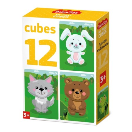 Cubes 12 pcs. "Forest animals" 03538