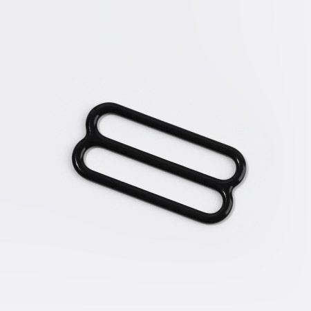 Strap regulator, metal, 25 mm, 20 pcs, black color-1