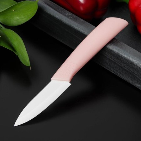 Knock Ceramic “Simple”, blade 8 cm, handle Soft Touch, Mix color-7