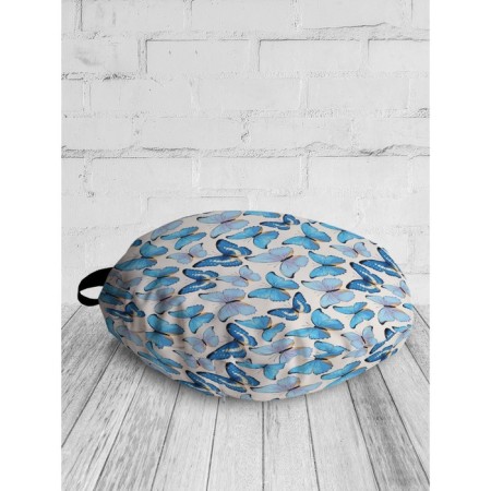 Siddle Pill "Blue butterflies", Decorative, D = 52 cm-1
