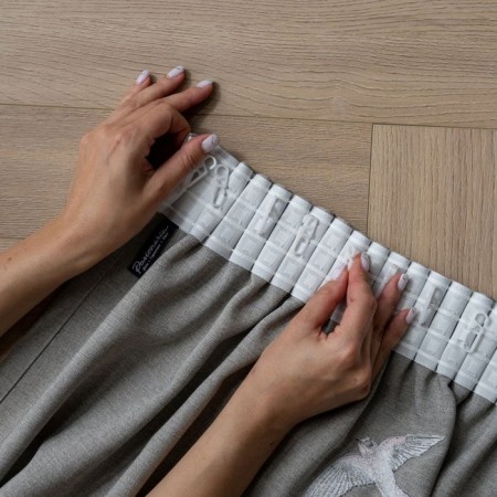 A set of curtains with Mary's selection, size 145x280 cm, beige-gray color, 2 pcs-4