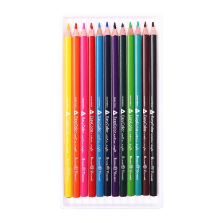 Pencils 12 colors BrunovisConti Easycolor, three -sided, especially soft-9