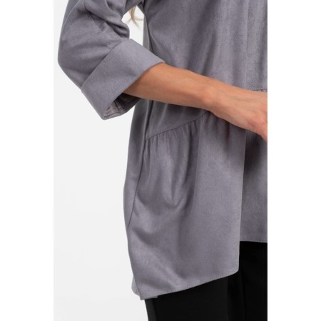 Female blouse, size 46, gray color-7