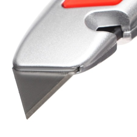 A universal trapezoidal knife 18mm, fixator, 3 pieces of spare blades, zinc-alloy, top-5