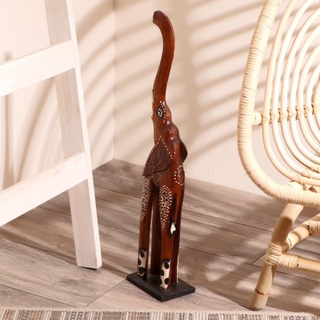 Souvenir tree "Elephant with carved ears" 60x14x9 cm-1