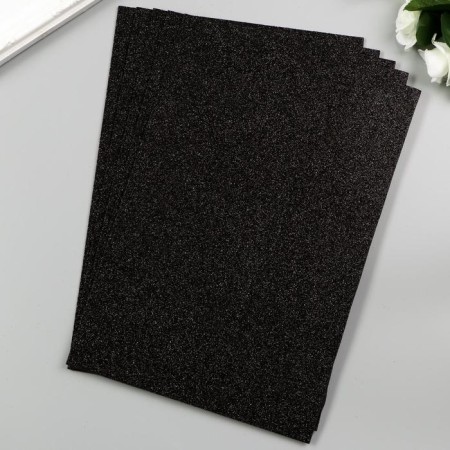 Foamiran "black shine" 2 mm format A4 (set of 5 sheets)-2