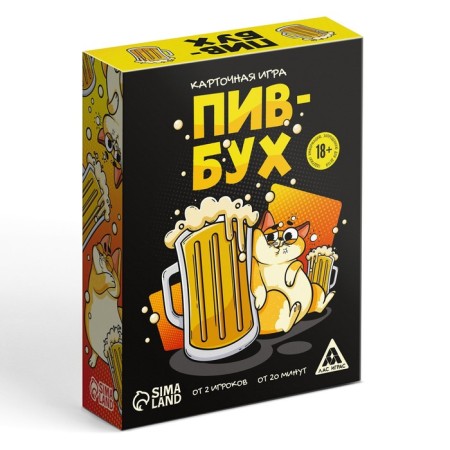 Board Game "Pivabukh", 60 cards, 18+-4