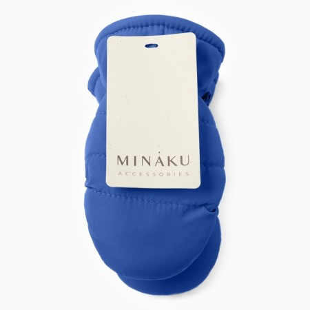 Winter children's mittens minku, blue color, 15cm-4