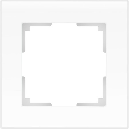 Frame for 1 post WL01-FRAME-01, white matte color, glass material