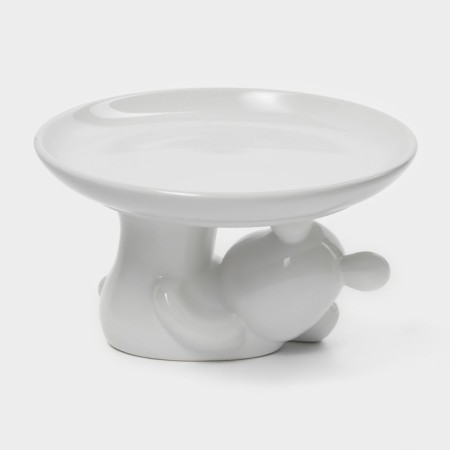 Ceramic dish for the supply of the Mishka Otto, 20.5 × 11.5 cm, white color-3