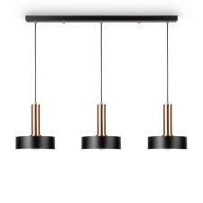 Suspended lamp Freya Fr4008PL-03BBS IZZA, 900x200x1235 mm, E27, 3x40W, black color and brass