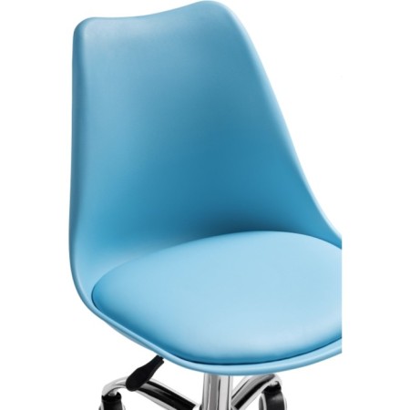 Computer chair Kolin Metal/Eco -leather/Plastic, Chrome/Blue 49x56x78 cm-4