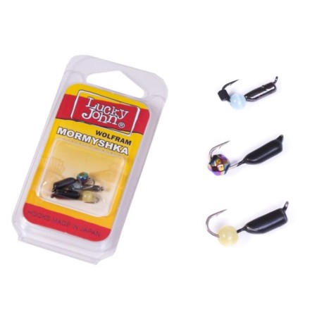 Mormyshki tungsten lucky John with a loop 3pc set a column of a badger blister