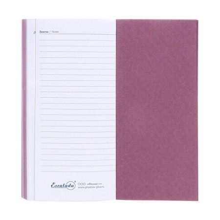 The weekly dated 2025, 80x165 mm, 64 sheets of Escalada, soft leather cover, pancake embossing, block 70 g/m², lilac-14