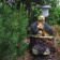 Garden Light "Three Hedgehogs on a Stroke with a Lantern" 34x26cm