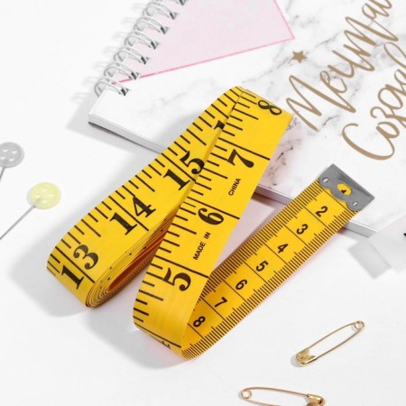 Portnovskaya centimeter tape, 300 cm (cm/inch), yellow color