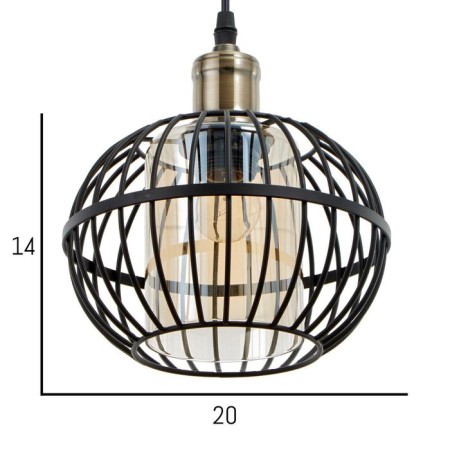 Lamp Bayerlux 88301/1 E27 40W Black 23x23x20-120 cm-4