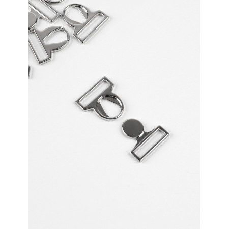 Flotter for a swimsuit, metal, 17 mm, 5 pcs., Silver color-1