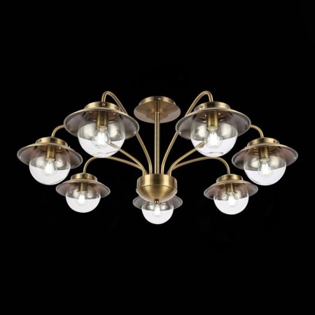 Ceiling EVOLUCE lamp. Sle110102-07. Garonni. 7x40 watts, E14, 84x84x34 cm, antique bronze color-1