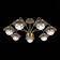 Ceiling EVOLUCE lamp. Sle110102-07. Garonni. 7x40 watts, E14, 84x84x34 cm, antique bronze color