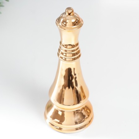 Souvenir Ceramics "Chess Figure. Ferge" gold 25x9.5x9.5 cm-1