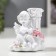 Souvenir Polystone Snowel Angel with roses MIX 10x9.5x6.8 cm
