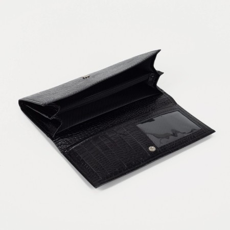 Women's wallet on the button, black color-2
