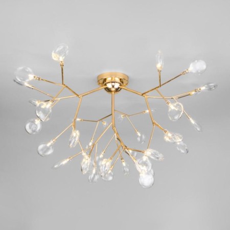 Lamella chandelier, 36x3W G4, color gold