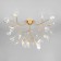 Lamella chandelier, 36x3W G4, color gold