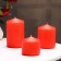 Set of candles - cylinders 3B1 (6x11 cm, 6x8 cm, 6x6.5 cm), red