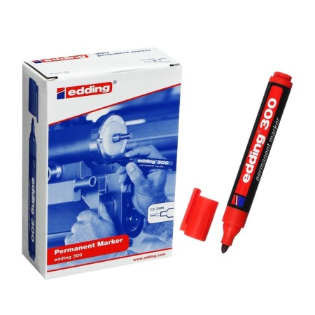 Permanent Edding E -300/2 (undead), 1.5 - 3.0 mm, red