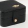 Casket Textiles for jewelry "Portfire with decoration" Black 10x10x6 cm