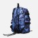 Youth backpack from textiles on lightning, 3 pockets, blue color