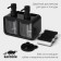Double dispenser for soap and detergent Raccoon, with a sponge included, 300 ml, black color