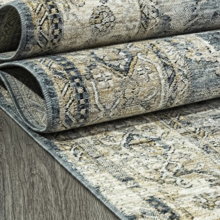 Rectangular Lysandra Hali Shanti carpet, size 150x80 cm, color Blue-3