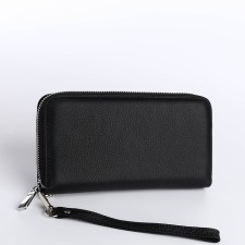 Women's wallet with lightning, black color