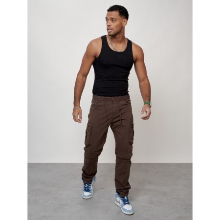 Cargo jeans men, size 44-46, brown color-12