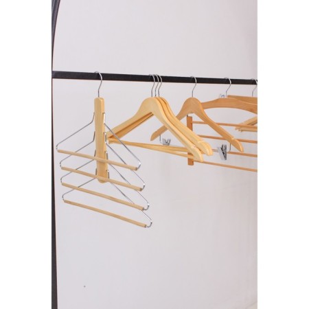 Shoulders - hangers Organizer for clothing multi -level LADOOM Bois, 41 × 38 cm, variety a, color light wood-10