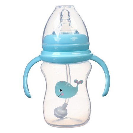 Bottle for feeding, shg Ø50mm, 180 ml, +0Mes., Blue color-2