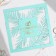 Wedding invitation: carved 16 x 16 cm, (mint color)