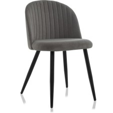Stol on the Gabi Metal Carcass 1 Metal/velor, black/dark gray 50x53x79 cm