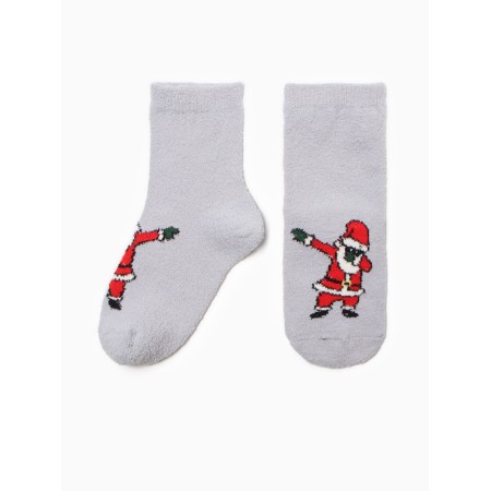 Women's socks "Dancing Santa Claus" NZHMP2258-08-01, color gray rr 36-40