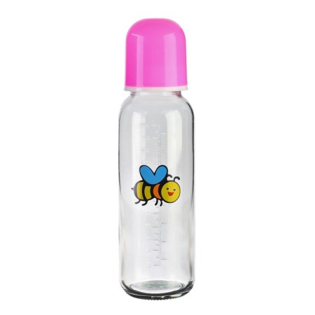 A bottle for feeding, classic throat, glass, medium stream, 240 ml., Mix color-1